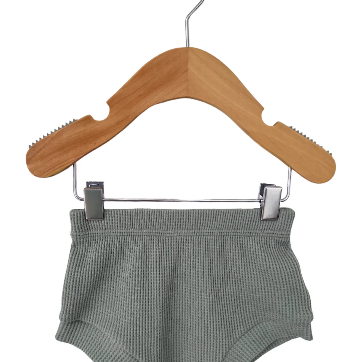 Organic Cotton Waffle Shorts, Mountain Green | SpearmintLOVE