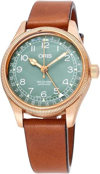Oris Big Crown Green Dial Leather Strap Ladies Watch 75477493167LSDRKBRN | Amazon (US)