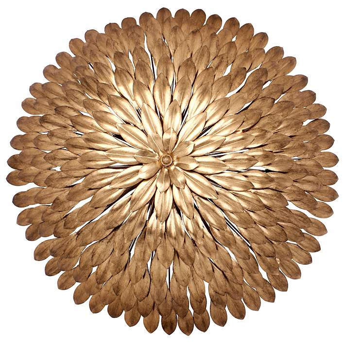 Crystorama Broche 24" Wide Antique Gold Ceiling Light | Lamps Plus