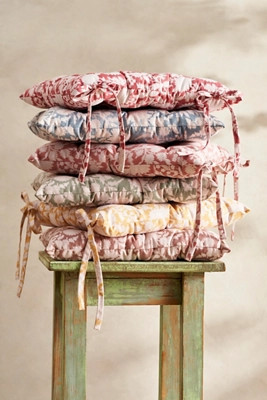 Floral Block Print Seat Cushion | Terrain