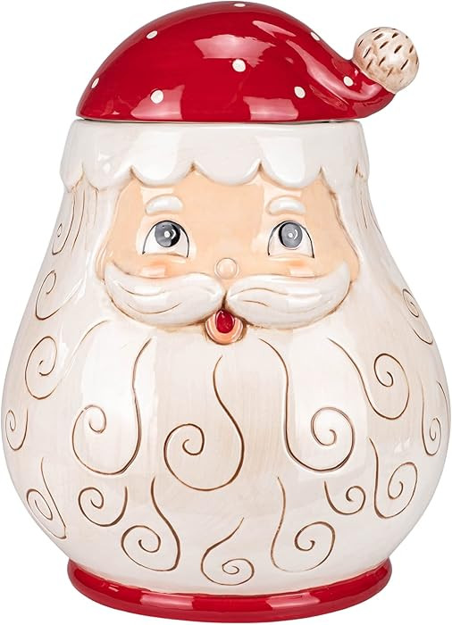 Transpac Johanna Parker Dol Jolly Santa Cookie Jar (TC00364) | Amazon (US)