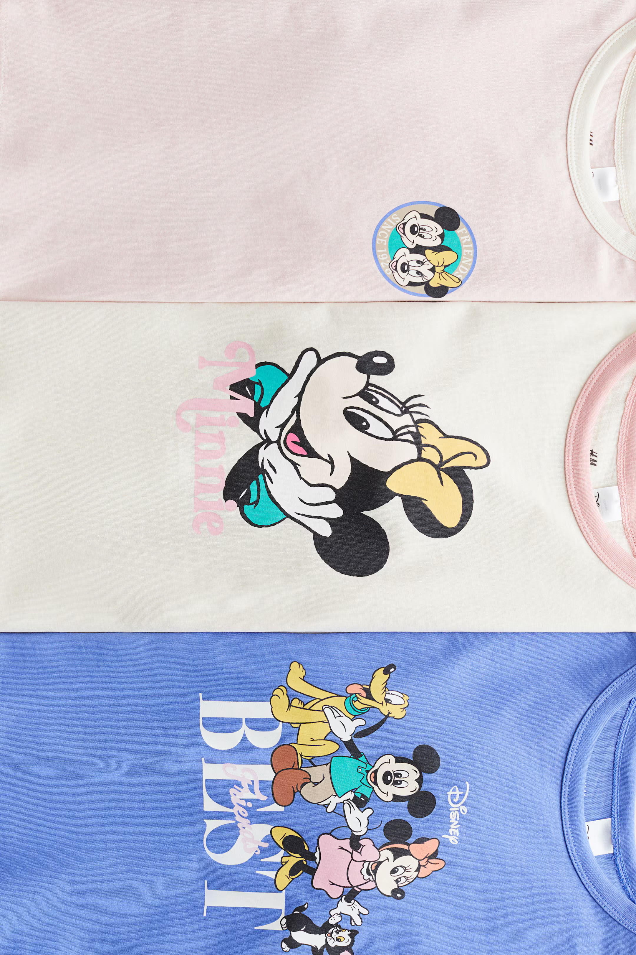 3-pack Printed Jersey Tops - Light pink/Minnie Mouse - Kids | H&M US | H&M (US + CA)