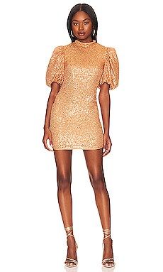 Camila Coelho Cassie Mini Dress in Gold from Revolve.com | Revolve Clothing (Global)