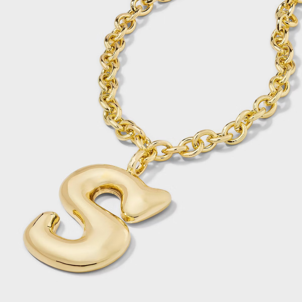 SUGARFIX by BaubleBar Bubble Initial Necklace - Gold | Target
