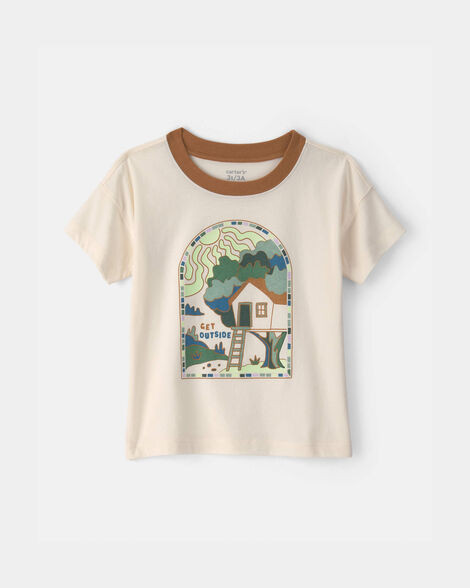Toddler Boy 'Get Outside' Graphic Tee - Cream | Carter's Inc
