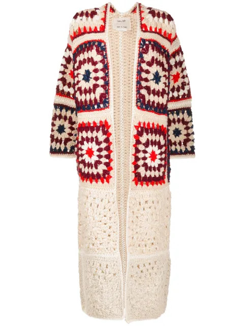 crochet long cardigan | Farfetch (US)