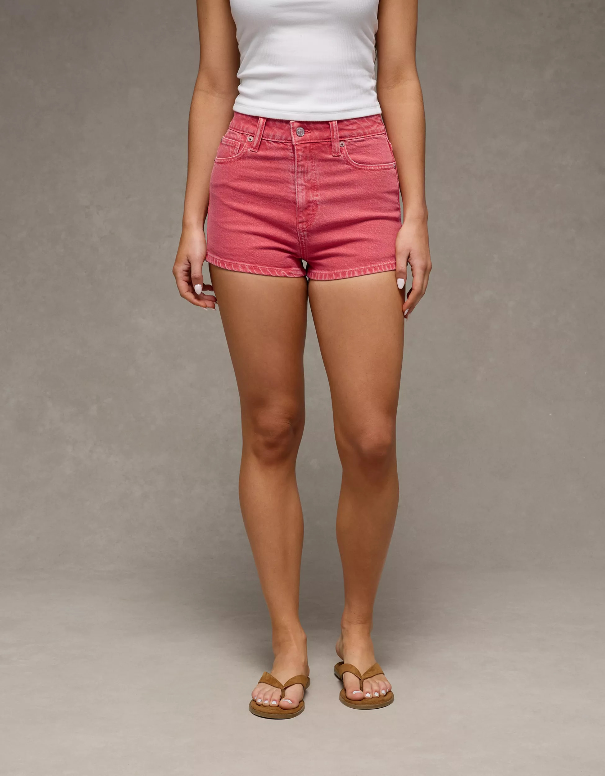 AE Stretch Super High-Waisted Cheeky Short | American Eagle Outfitters (US & CA)