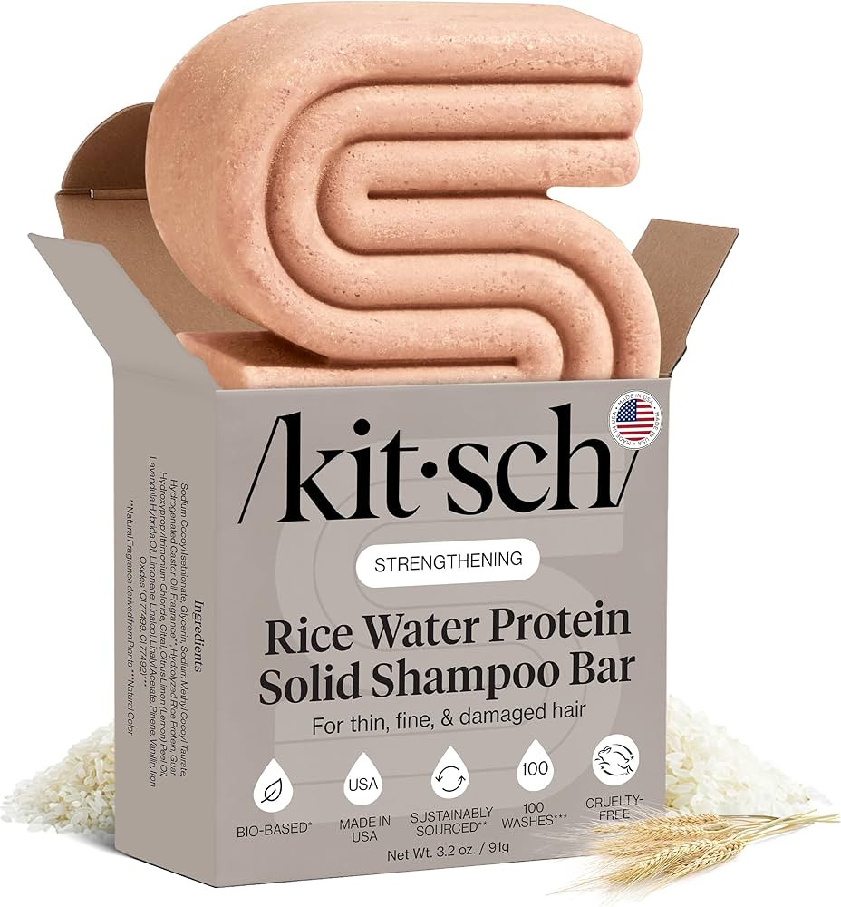 Kitsch Rice Water Shampoo Bar for Hair Growth – Strengthening Hair Shampoo for Men and Women ... | Amazon (US)