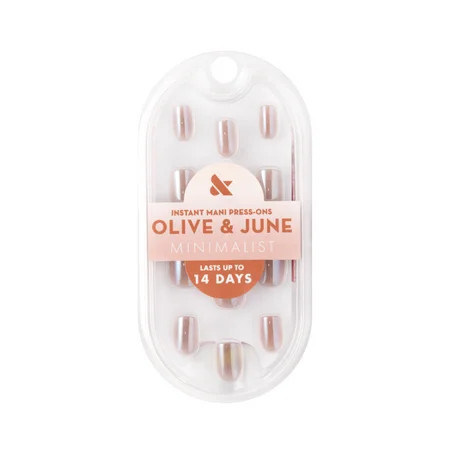 Olive & June Instant Mani Minimalist Extra Short Squoval Press-on Nails Taupe Jelly Chrome 42 Pieces | Walmart (US)