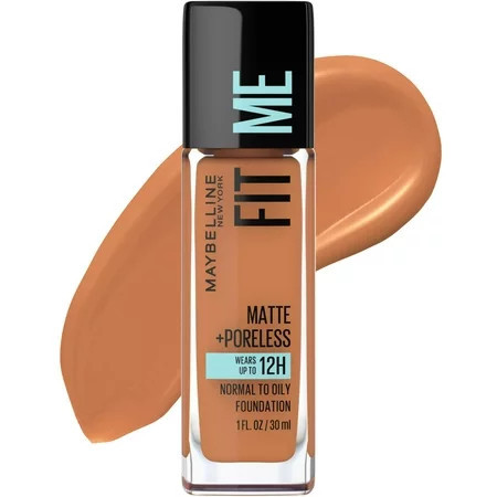 Maybelline Fit Me Matte + Poreless Liquid Foundation Makeup 338 Spicy Brown 1 fl oz | Walmart (US)