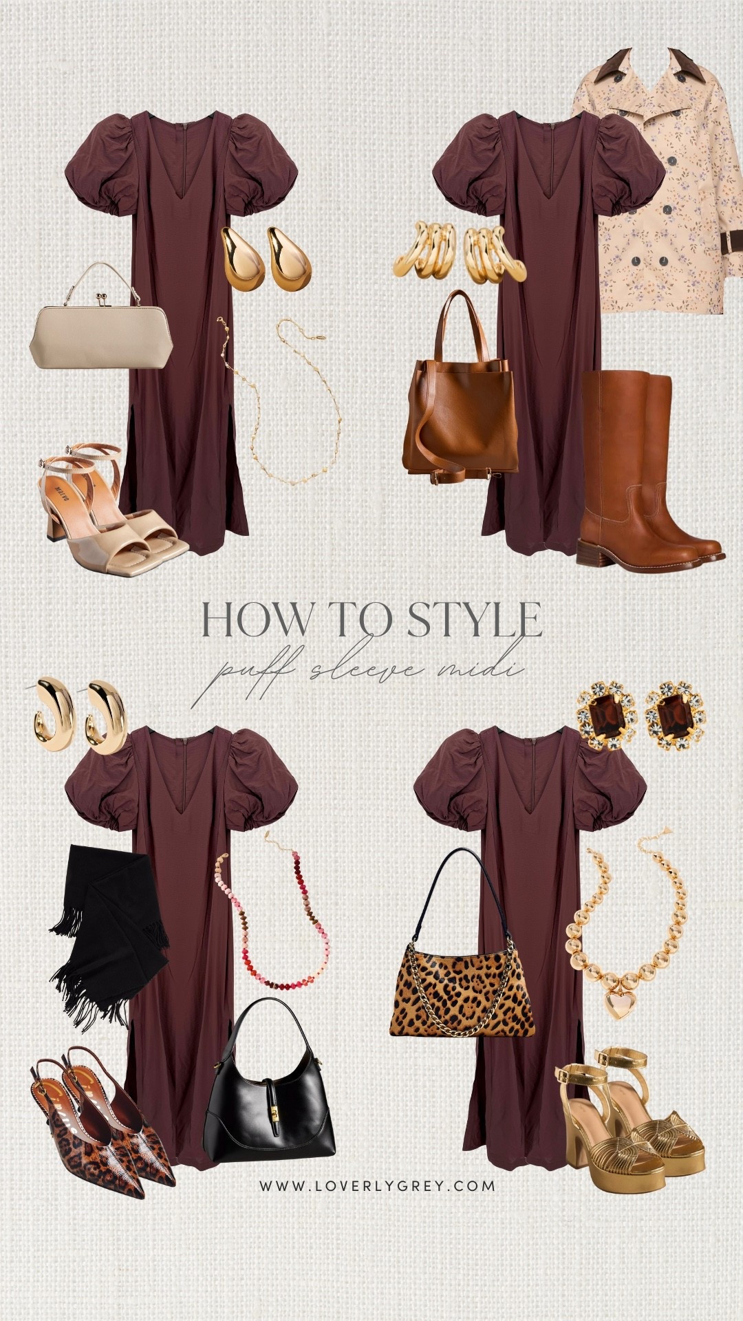 This puff sleeve brown maxi dress is the ultimate wardrobe staple - chic, flattering & so many ways to style!

Loverly Grey, Anthropologie, maxi dress style, brown maxi dress, puff sleeve dress, fall outfit inspo, wardrobe staples, everyday chic, OOTD inspo, effortless style, classic outfits, LTK style 

#LTKSeasonal #LTKStyleTip