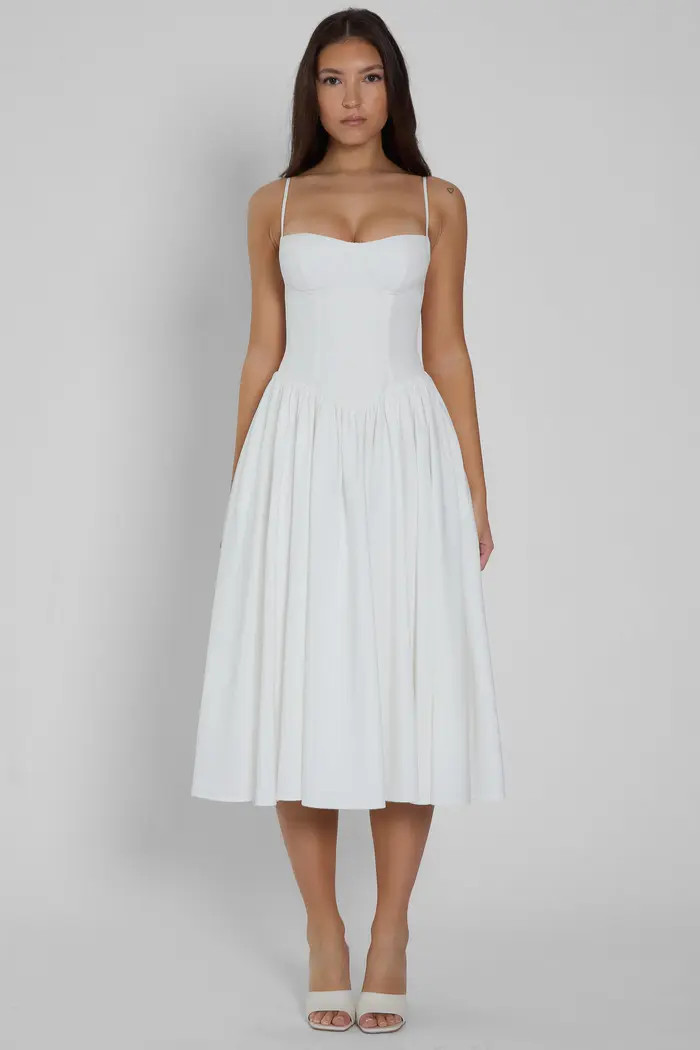 Ballerina Bustier Midi Dress | Nordstrom