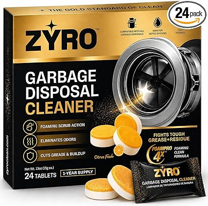 Garbage Disposal Cleaner and Deodorizer | 24 Pack | Kitchen Sink Cleaner Tablets | Eliminates Odo... | Amazon (US)