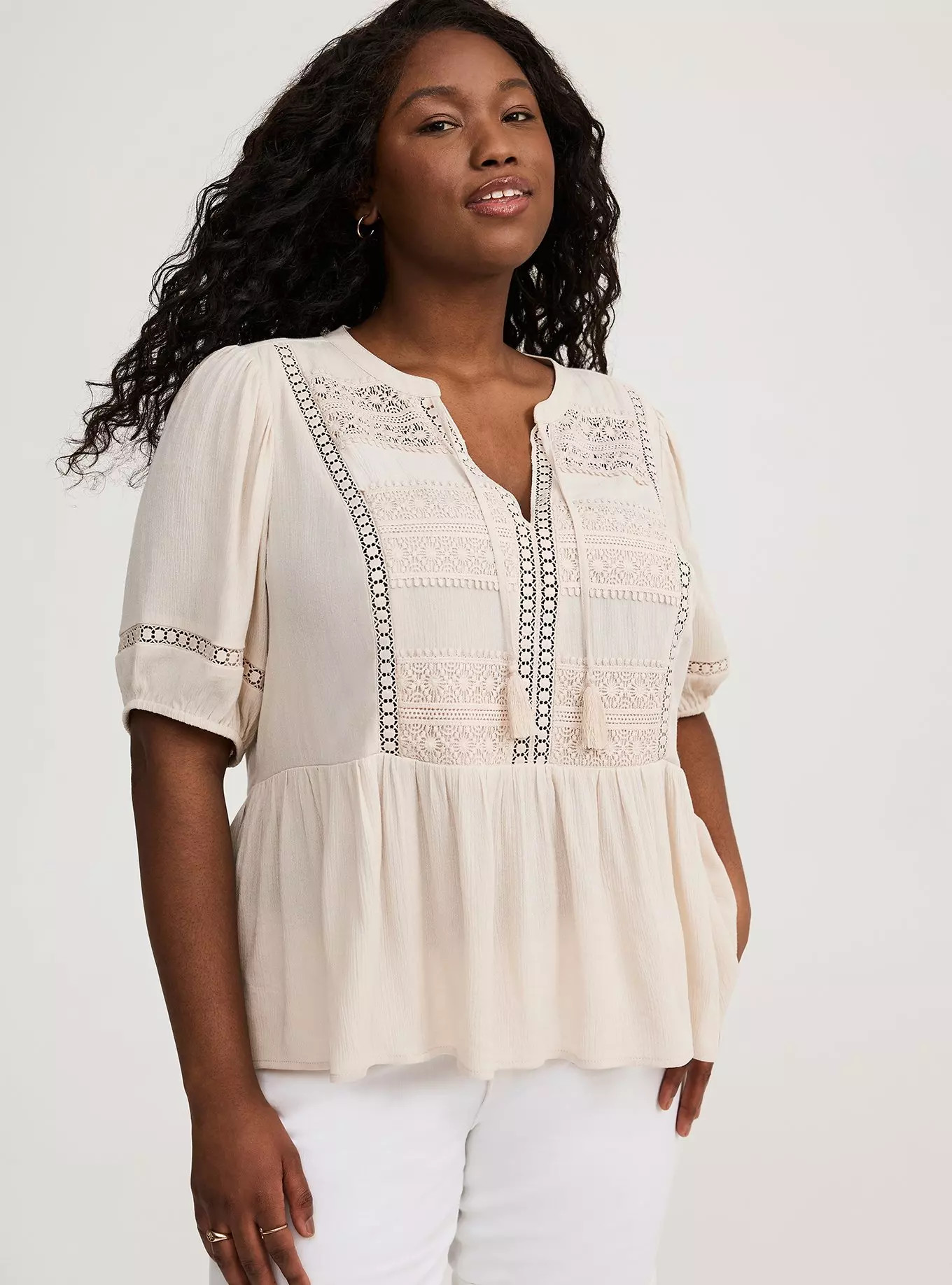 Crinkle Gauze Boho Top | Torrid (US & Canada)
