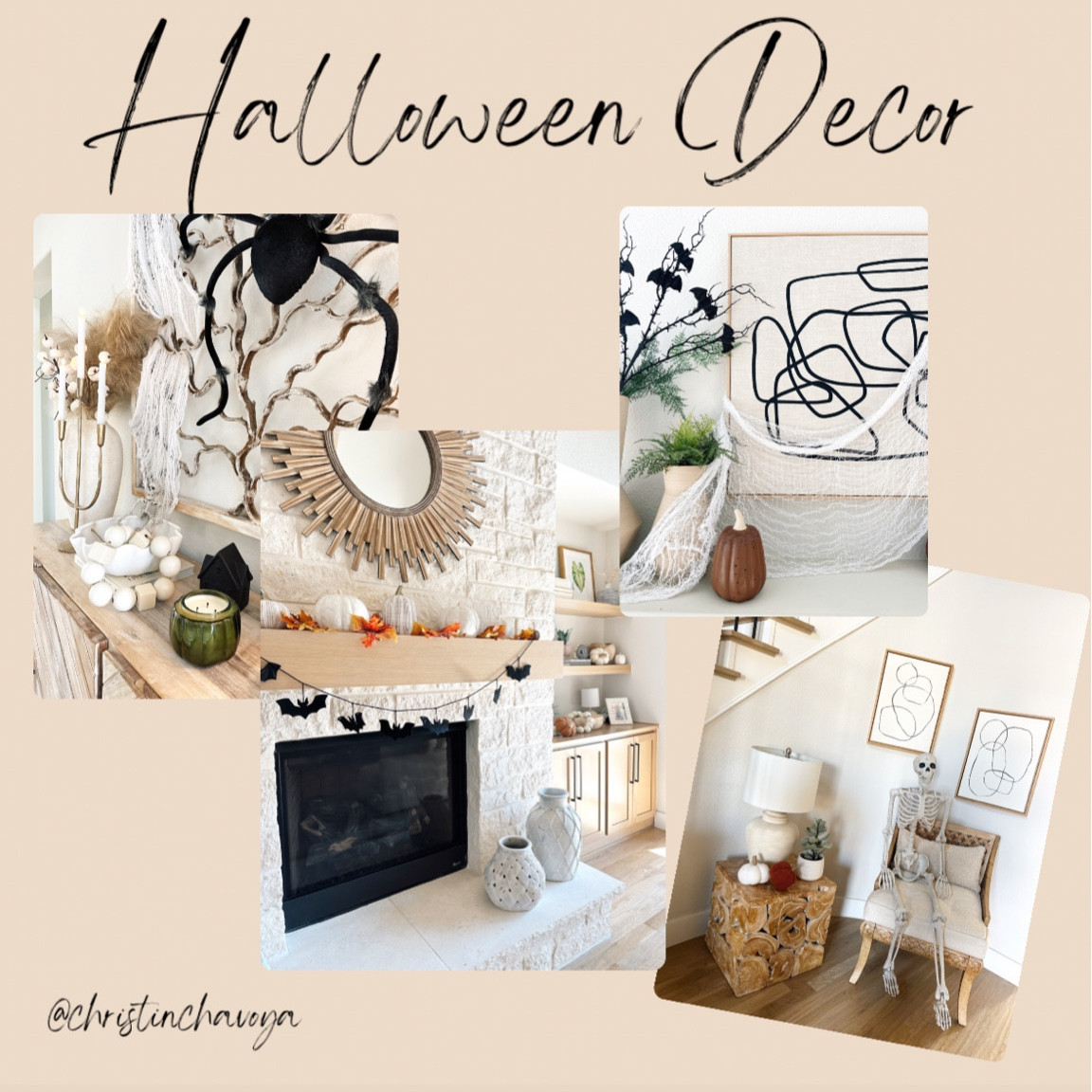 Tis the season for Halloween decor!!! 

Halloween decorations. Outdoor spiders. Skeleton decor. Home decor. Holiday decor. Home interiors. Neutral home. Crate and barrel. Restoration hardware. Arhaus. Fall decor. Fall candles. West elm. World market. Target home. Studio McGee. McGee & Co. Magnolia home. 

#LTKhome #LTKSeasonal #LTKHalloween