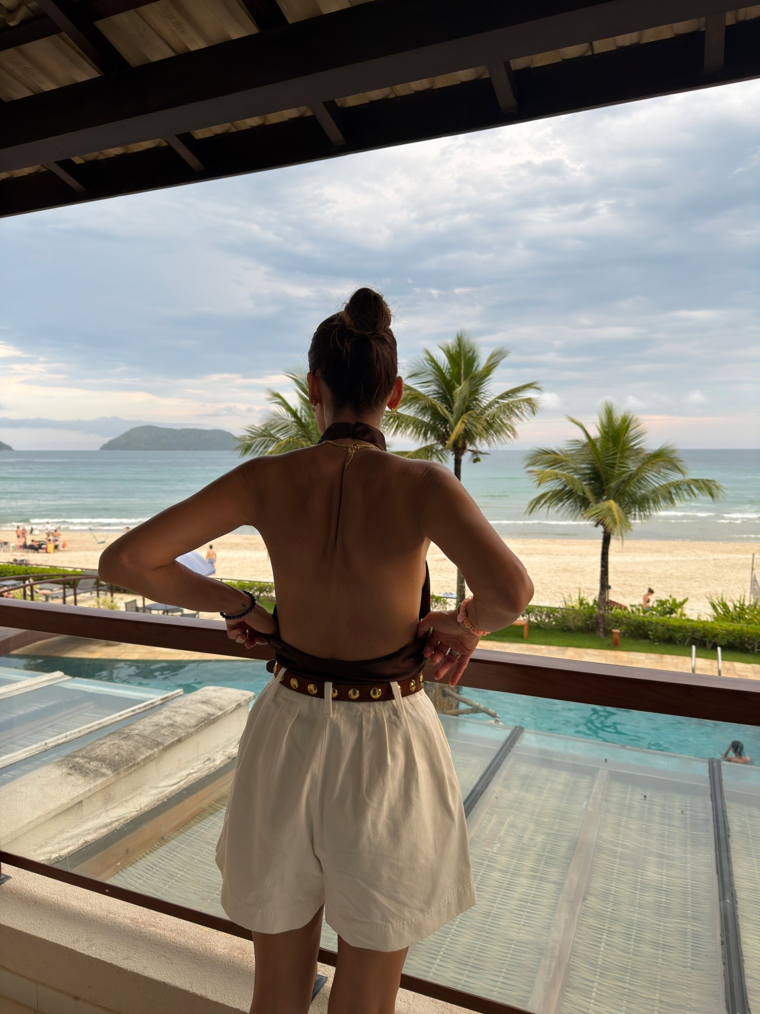 The only pic I have of the shorts with another Zara piece, the satin top 
Size xs - on sale 

#LTKFindsUnder50 #LTKSaleAlert #LTKootd