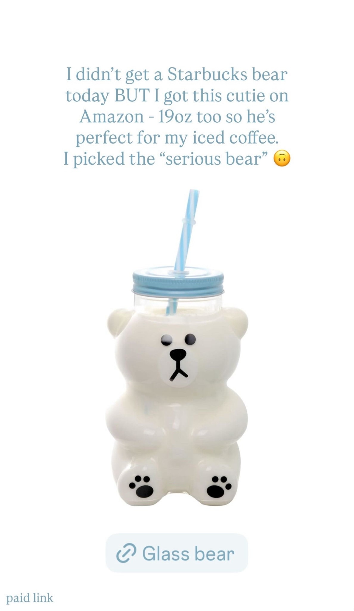 Glass Bear for coffee! from Amazon 🩵 would be the best white elephant gift under $25

#LTKHome #LTKGiftGuide #LTKSaleAlert