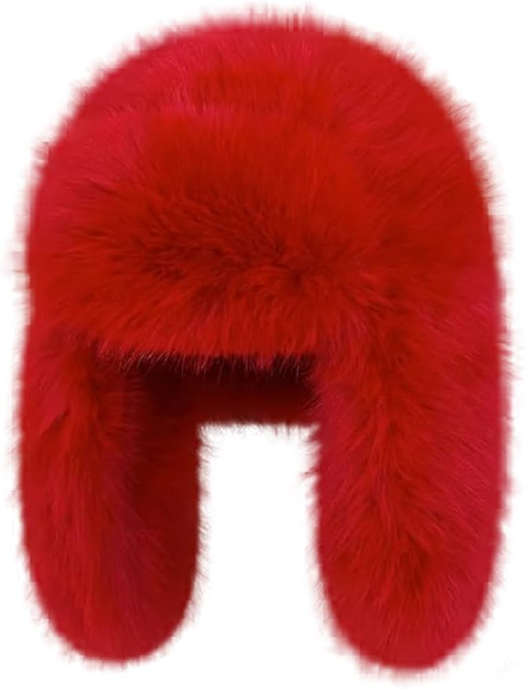 Luxurious Faux Mink Fur Ladies Trapper Hat，Pure Color Simplistic Women’s Winter Hat，Furry U... | Amazon (US)