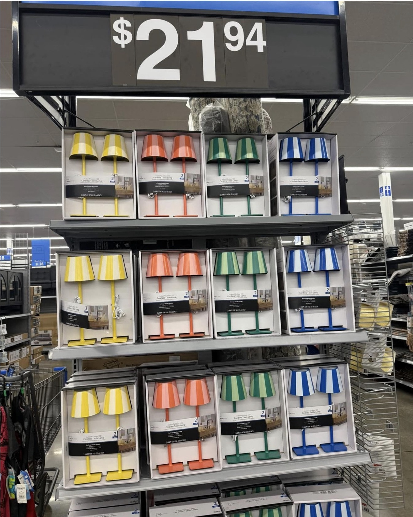 Waterproof, rechargeable, and indoor/outdoor ready! These striped lamps are the perfect addition to any tablescape or mahjong table. Get two for under $22 @walmart now! Hmmm…which color to buy…..green, orange, blue, or yellow you camt go wrong! 

#LTKSaleAlert #LTKHome #LTKMothersDay