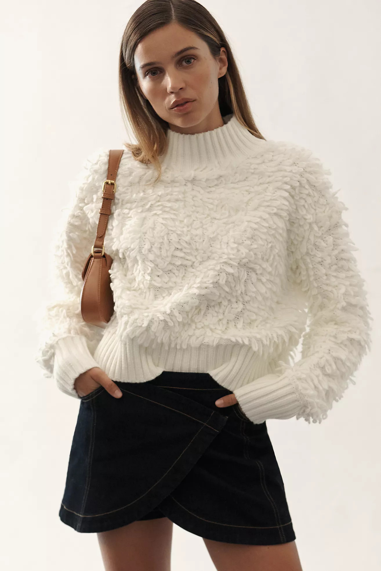 Callahan Mock-Neck Loop-Stitch Sweater | Anthropologie (US)