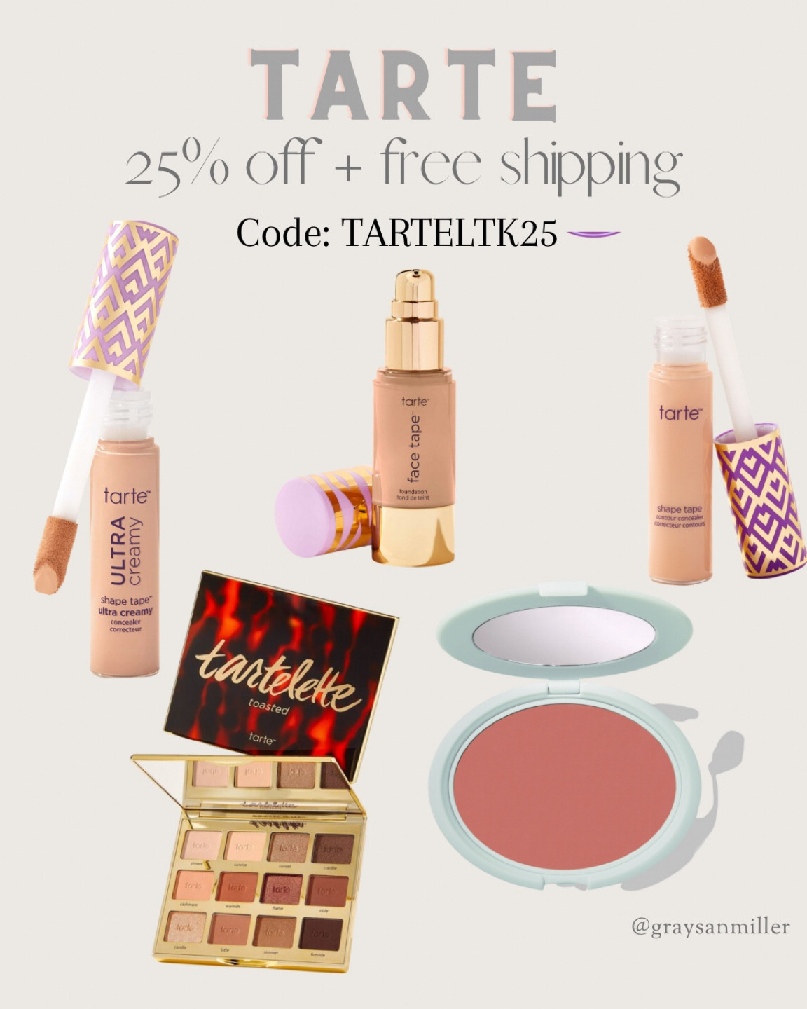 25% off and free shipping sitewide at TARTE! 

#LTKsalealert #LTKbeauty #LTKSale