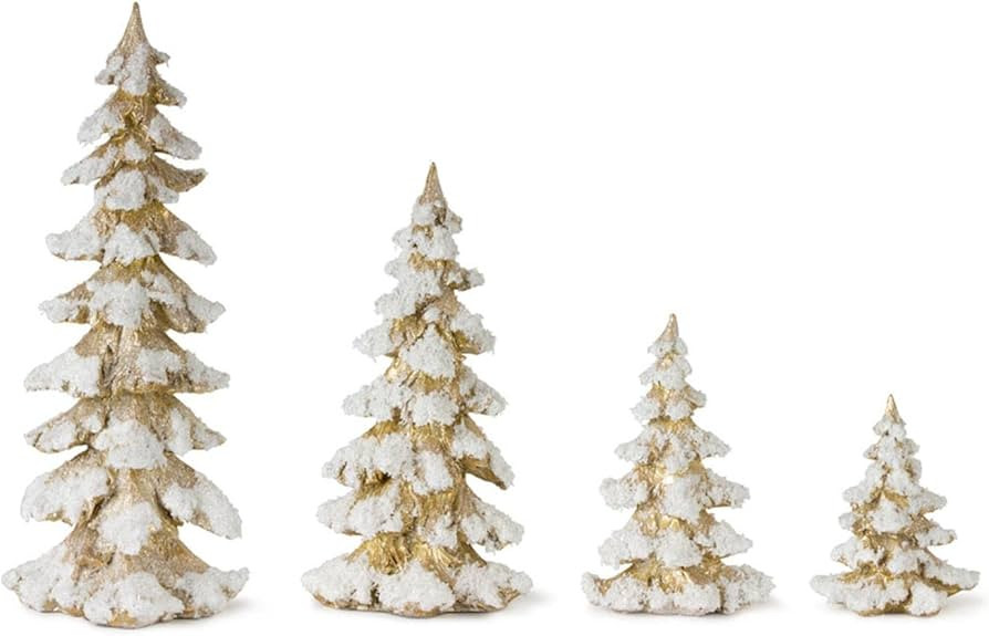 Melrose International 80594 Resin Tree Gold - Set of 4 - Small 9 in. - Medium 13.25 & 6.5 in. - L... | Amazon (US)