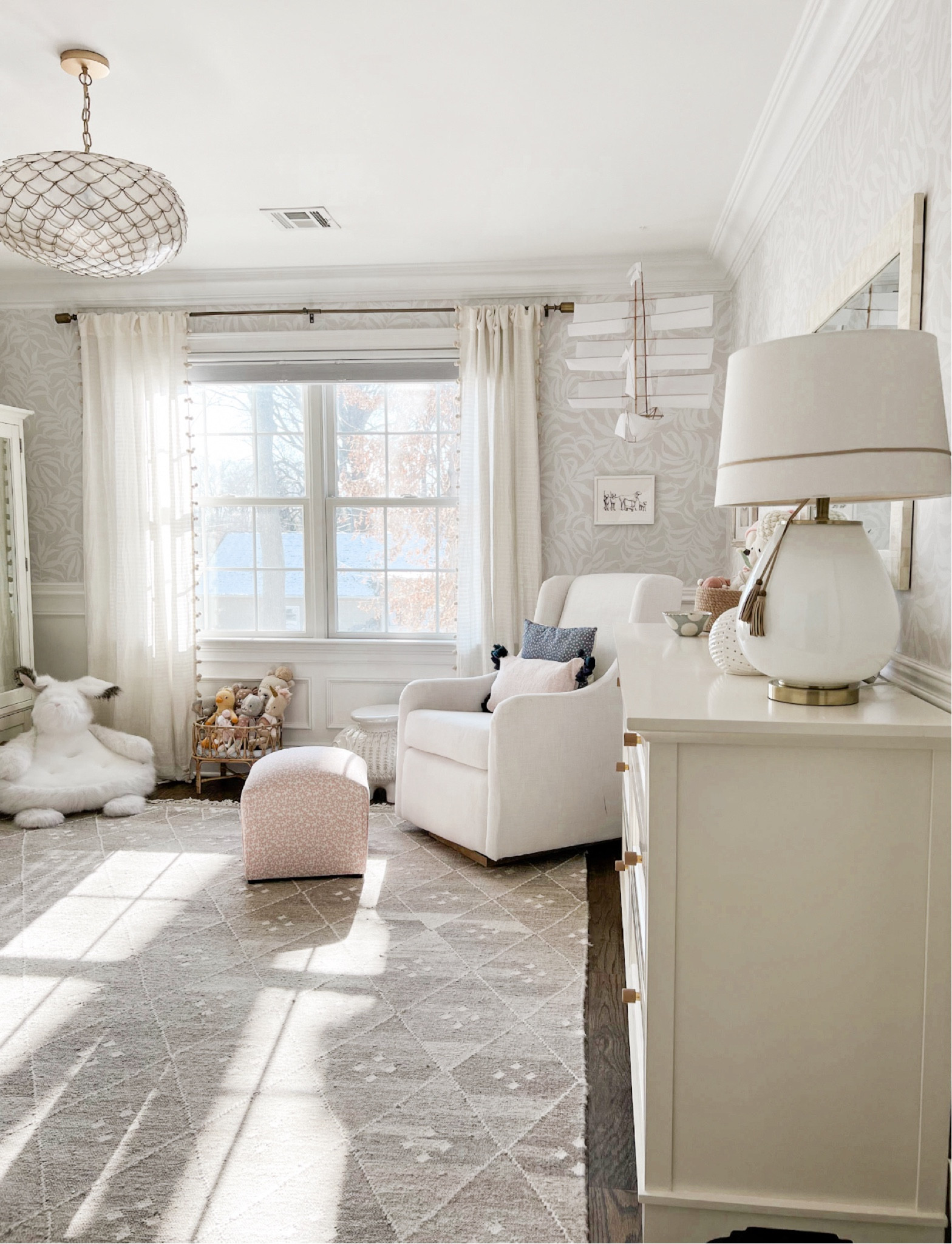 Throwback to Ava’s nursery! Same room and mostly the same furniture but a completely different layout to make room for her crib and glider 🤍😭

#LTKkids #LTKfamily #LTKbaby