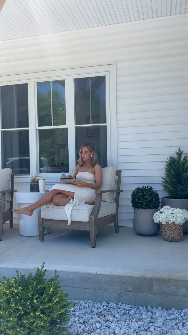 Our @wayfair porch decor & furniture was one of the best investments we made when we moved into our new house. #wayfairpartner Fast forward to a year later, & we have 0 regrets! The furniture has held up so nicely! It is very pet & family friendly, weather resistant & has been super easy to keep clean! 10/10 recommend👌🏻 #wayfair 

#LTKHome #LTKFamily #LTKSeasonal