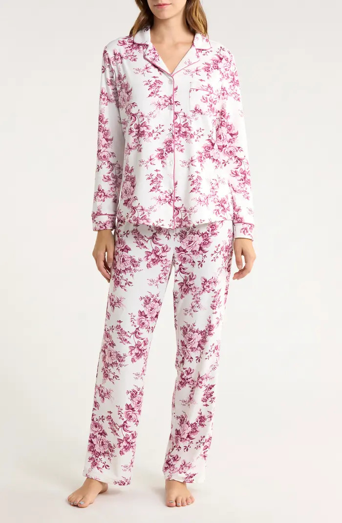 Laura Ashley Rose Toile Brushed Pajamas | Nordstromrack | Nordstrom Rack