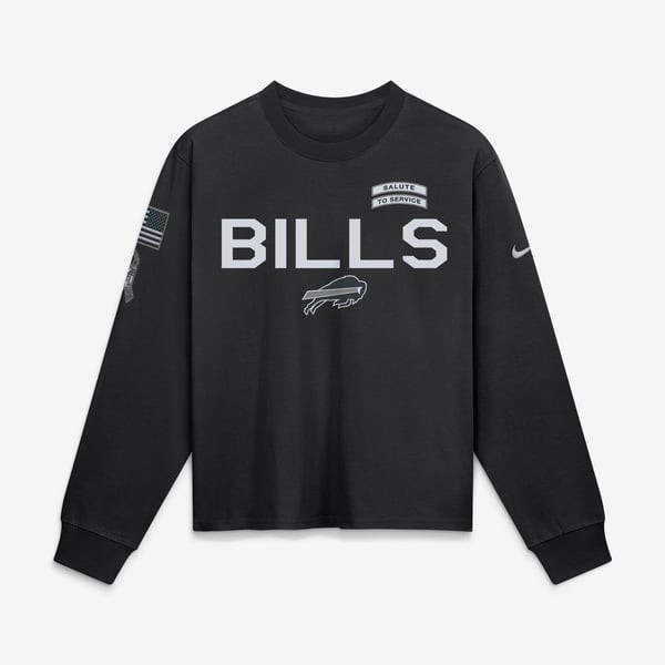 Buffalo Bills Nike Women's 2026 Salute to Service Sideline Long Sleeve T-Shirt - Black | Fanatics