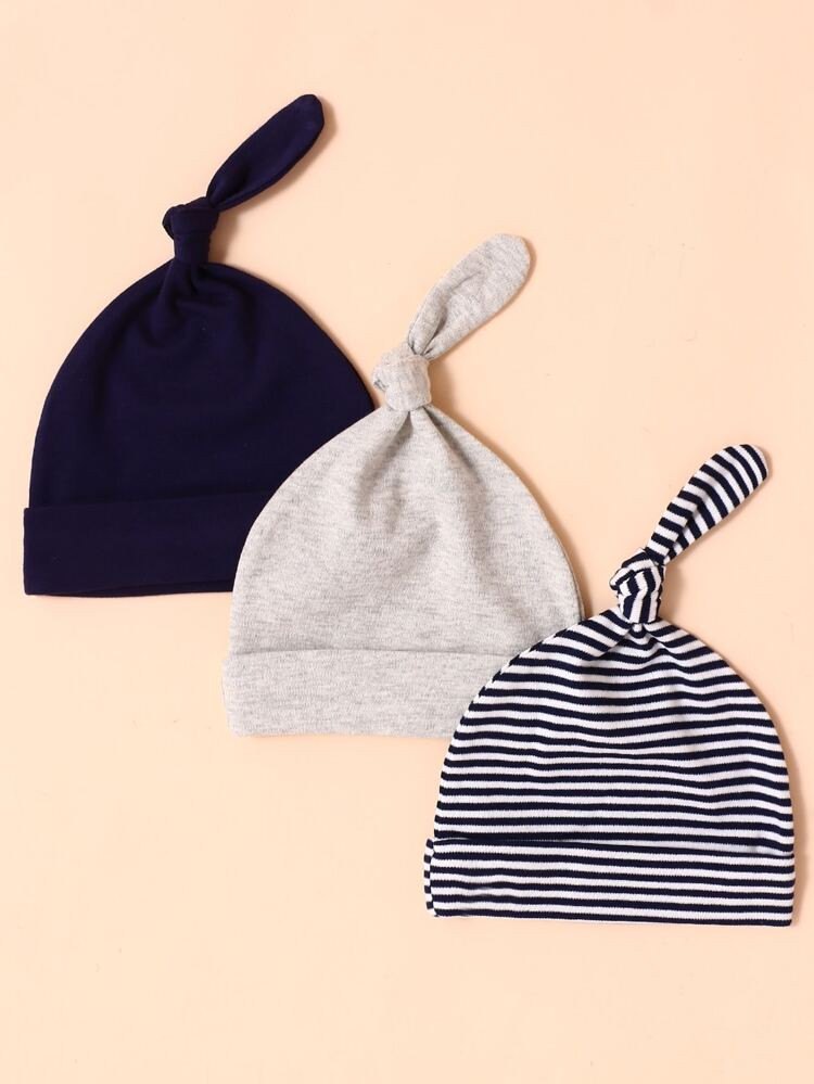 3pcs Baby Striped Hat | SHEIN
