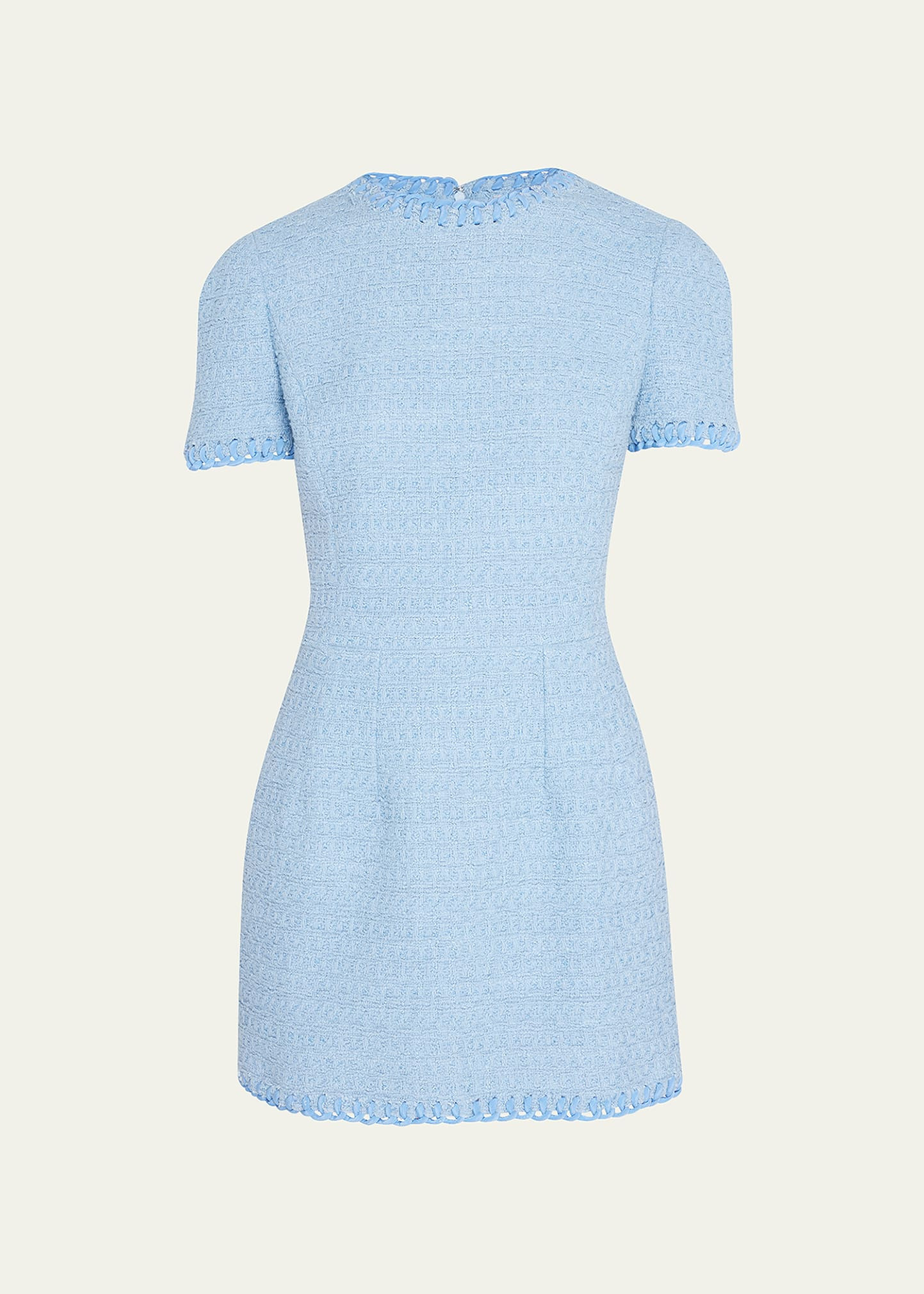 Oscar de la Renta Tweed Sheath Dress with Blanket Stitch | Bergdorf Goodman