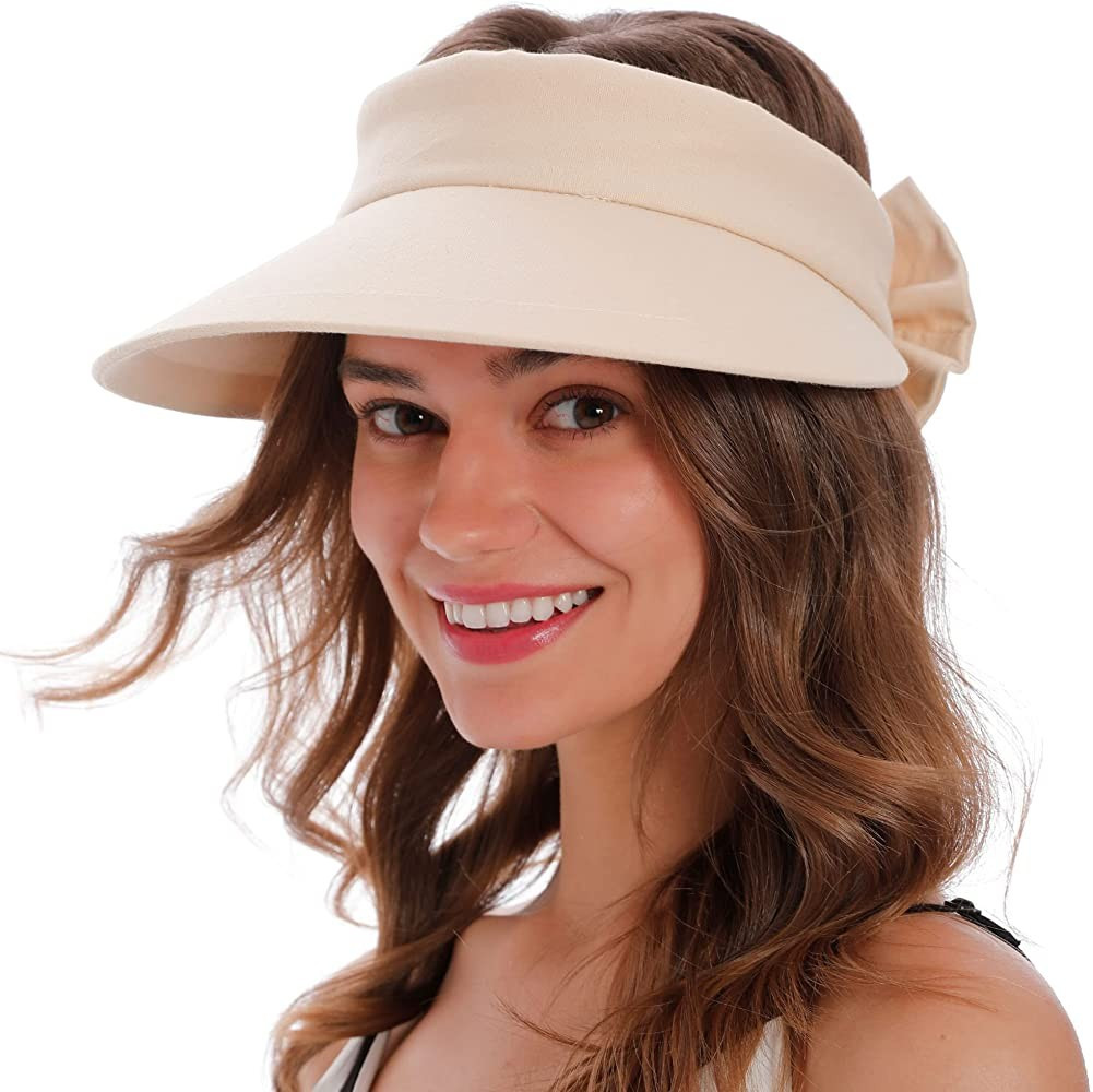 Simplicity Women's UPF 50+ UV Protection Wide Brim Beach Sun Visor Hat | Amazon (US)