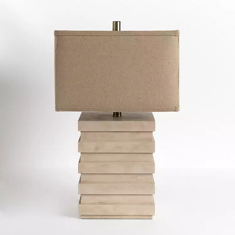 Ivory Square Tiered Table Lamp | Kirkland's Home