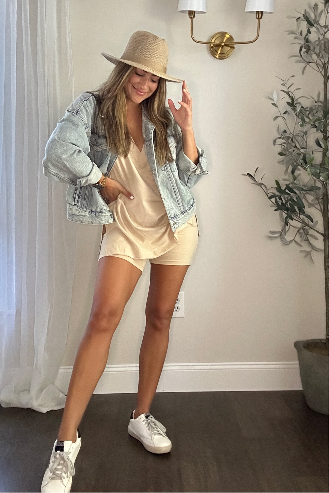 Easy fall outfit. Wearing a s in the two -piece set. Hat is from Target dollar spot. Wearing a large in jacket to fit oversized and linked similar sneaks! Set is bump friendly for my preggo mamas.

#LTKbump #LTKstyletip #LTKSeasonal