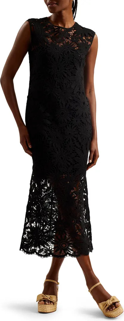 Ted Baker London Corha Floral Cotton Lace Midi Dress | Nordstrom | Nordstrom
