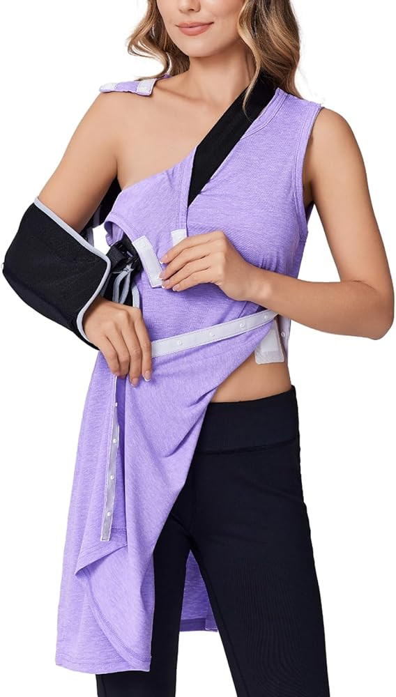 Deyeek Shoulder Surgery Dress for Women Chemo Port Dress for Women After Rotator Cuff Tank Dress ... | Amazon (US)