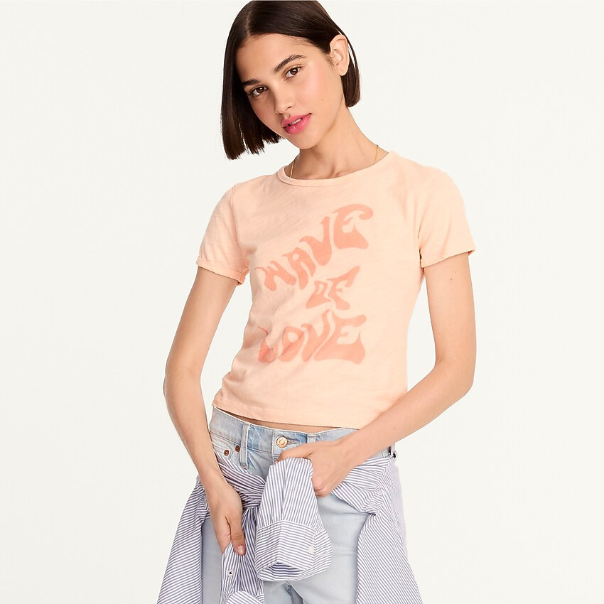 Cropped "Wave of love" T-shirt | J. Crew US