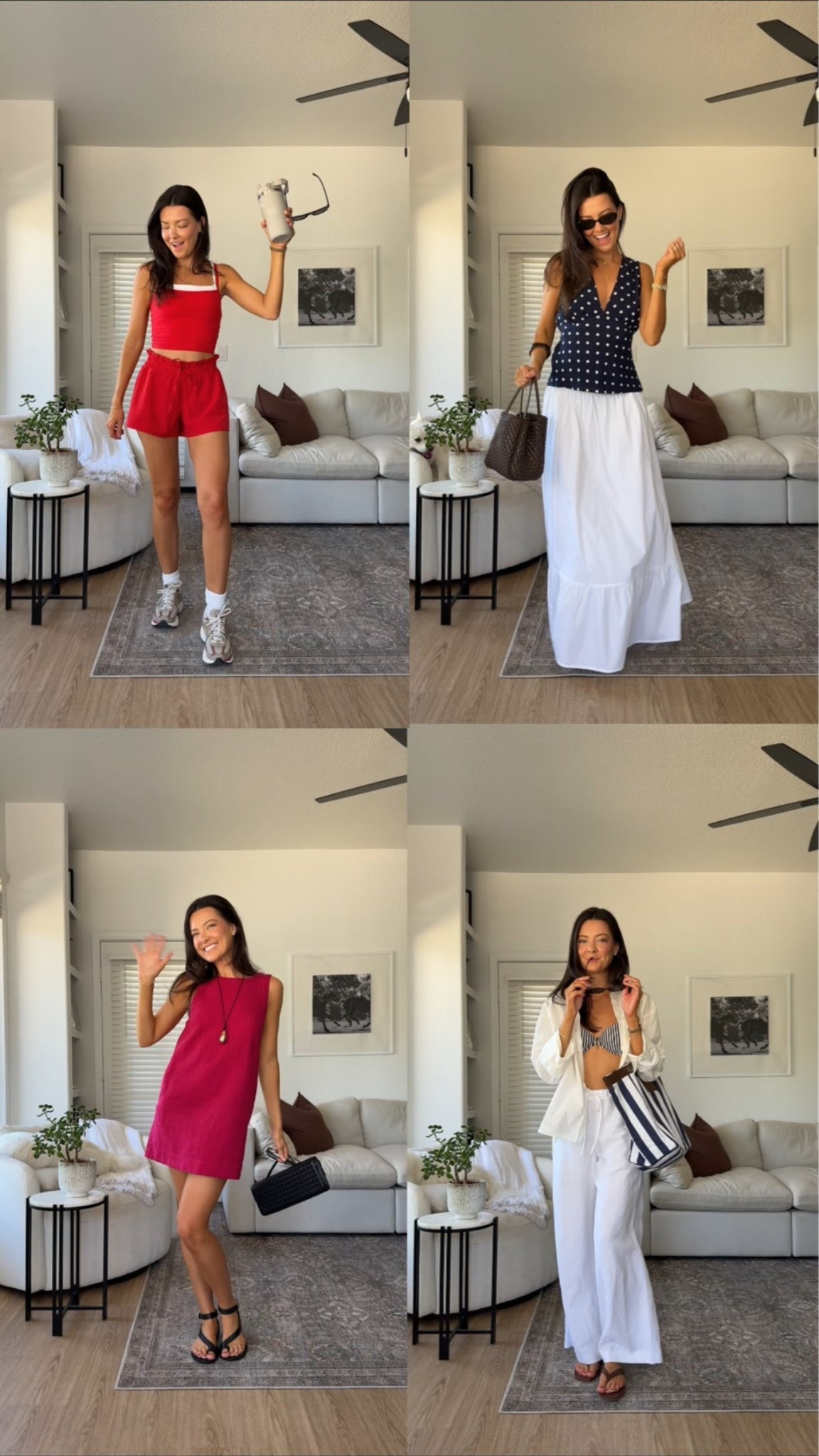 Memorial Day Weekend outfit inspo! I am 5’7” wearing a size XS regular in everything except for the Aritzia items (small) and the red workout set (small)

#LTKSeasonal