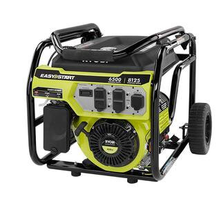 RYOBI 6,500-Watt Gasoline Powered Portable Generator with CO Shutdown Sensor RY906500S - The Home... | The Home Depot