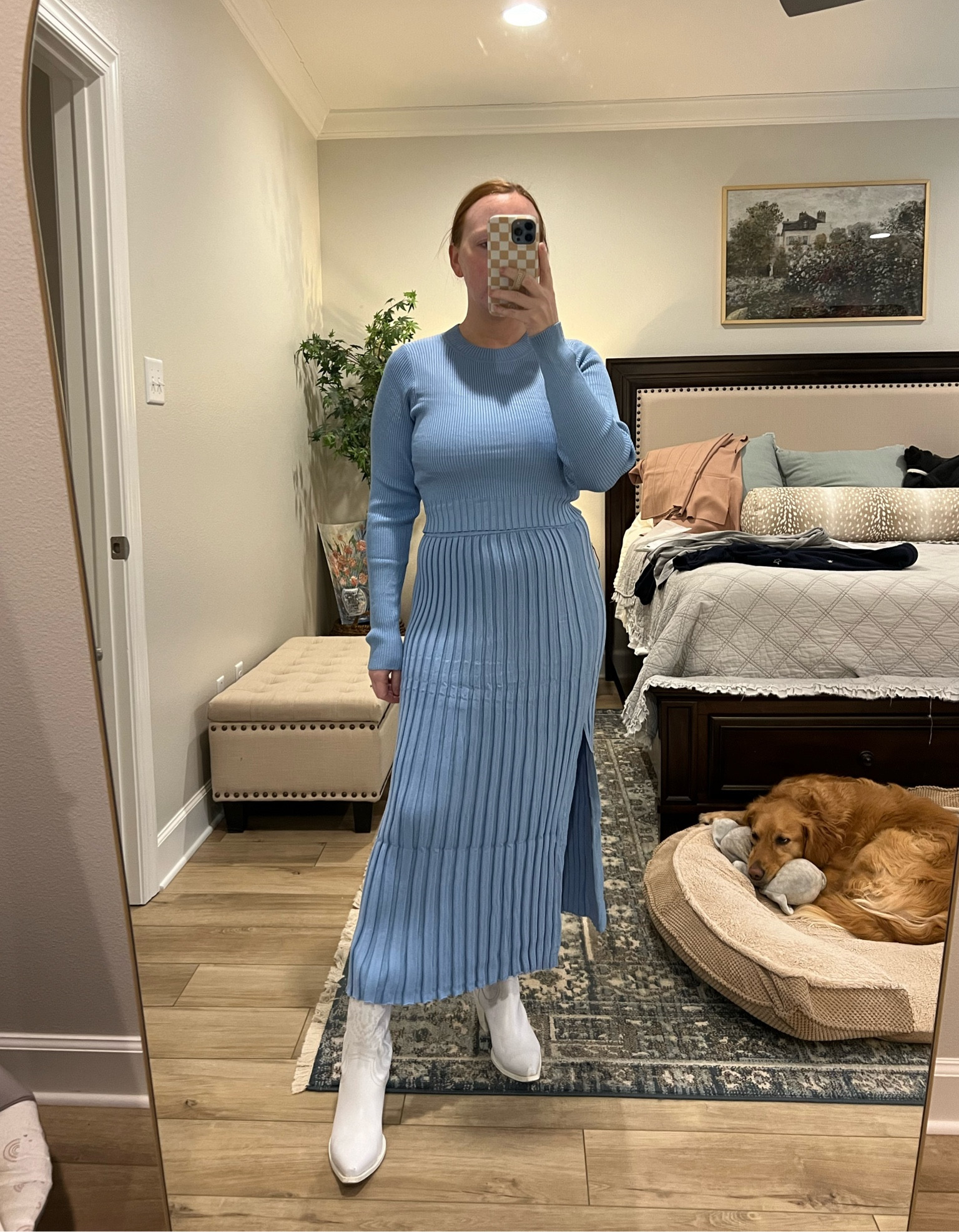 Sweater set / Amazon set / matching set / sweater / midi skirt 

I’m wearing a medium! 