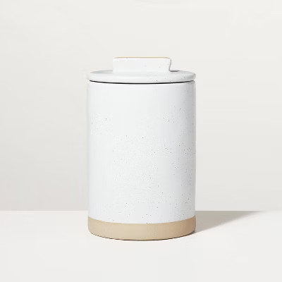 Medium Speckled Matte Stoneware Canister Sour Cream/Tan - Hearth & Hand™ with Magnolia | Target