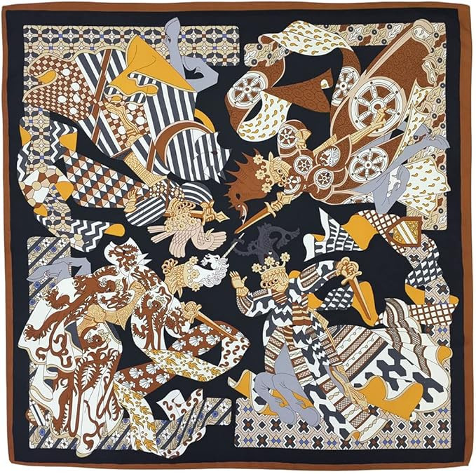 Julunar Silk Like Head Scarf for Women - Satin Large Hair Scarves - 35" Square Silk Hair Wrap for... | Amazon (US)