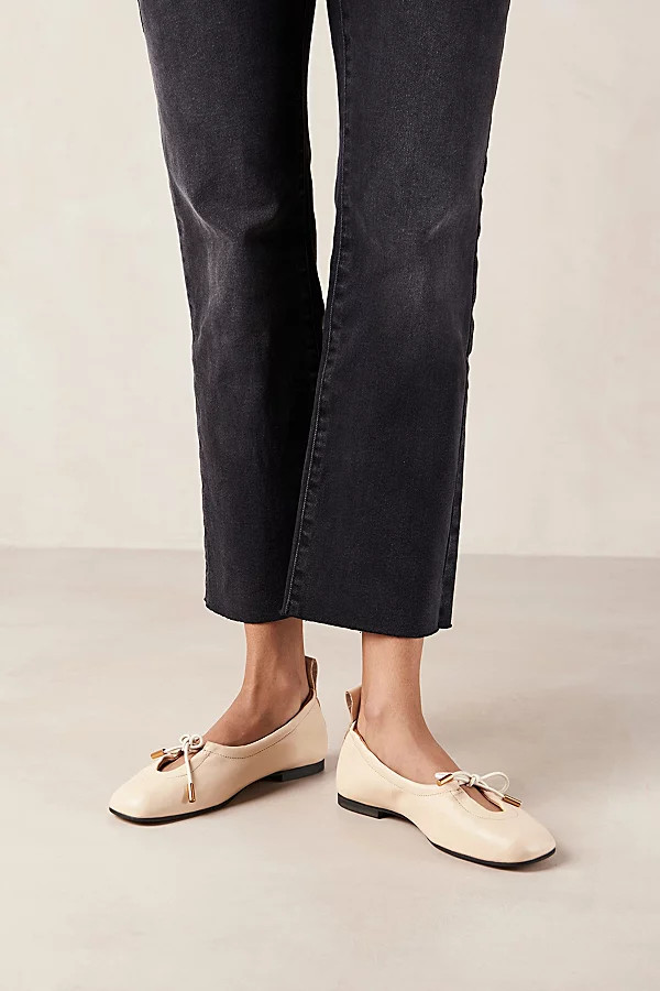 ALOHAS Rosalind Leather Ballet Flats in Cream, Women's at Urban Outfitters | Urban Outfitters (US and RoW)