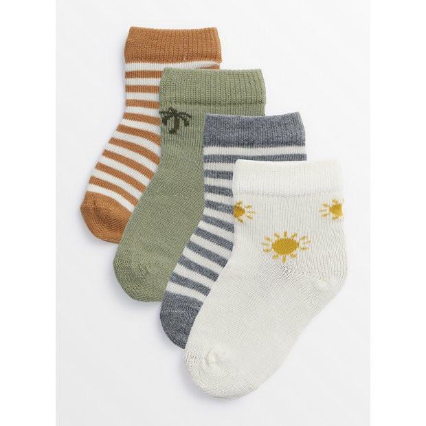 Buy Safari & Stripe Socks 4 Pack  1-6 months | Multipacks | Tu | Tu Clothing