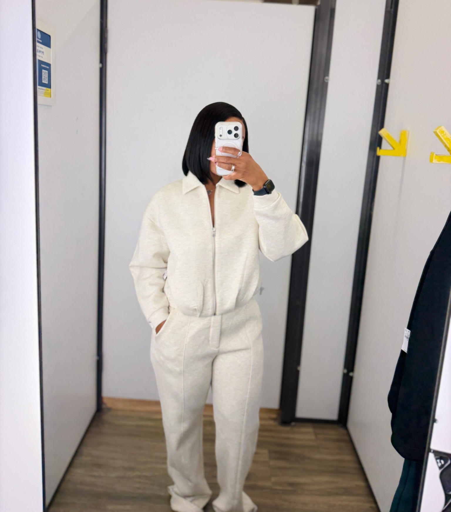 Love the bomber jacket, I am wearing a size XS. Has a good amount of room. I am wearing the pants in a size small, they were huge on me. I would def size down in the trouser pants as they have a lot of room. 

#LTKActive