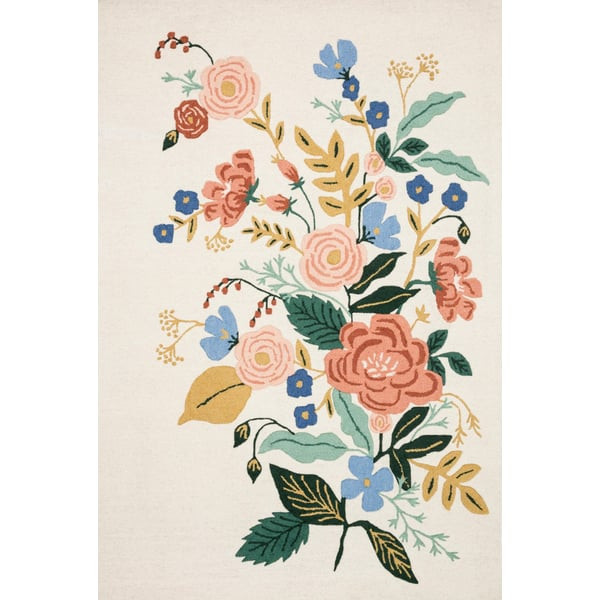 Les Fleurs - (LES-04) Area Rug | Rugs Direct