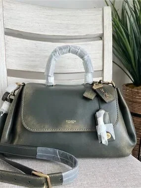 COACH Slouchy Rogue Top Handle Bag Green | Poshmark