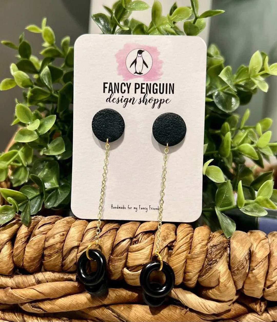 Black Loop Earplug Earrings | Etsy (US)