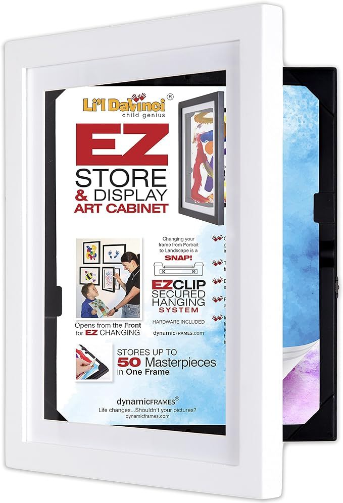 Li'l Davinci 8.5x11 Kids Art Frame, Front-Opening, Wooden EZ Store Frames That Allow You to Hold ... | Amazon (US)